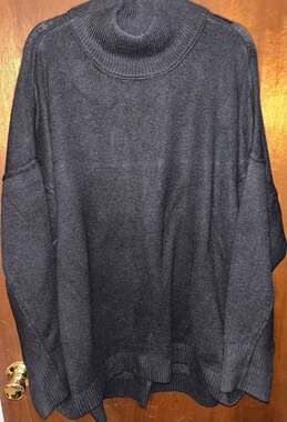 Crown & Ivy Women's Black Mock Neck Oversized Sweater Size XXL